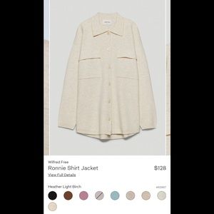 Aritzia Wilfred Free Ronnie Shirt Jacket